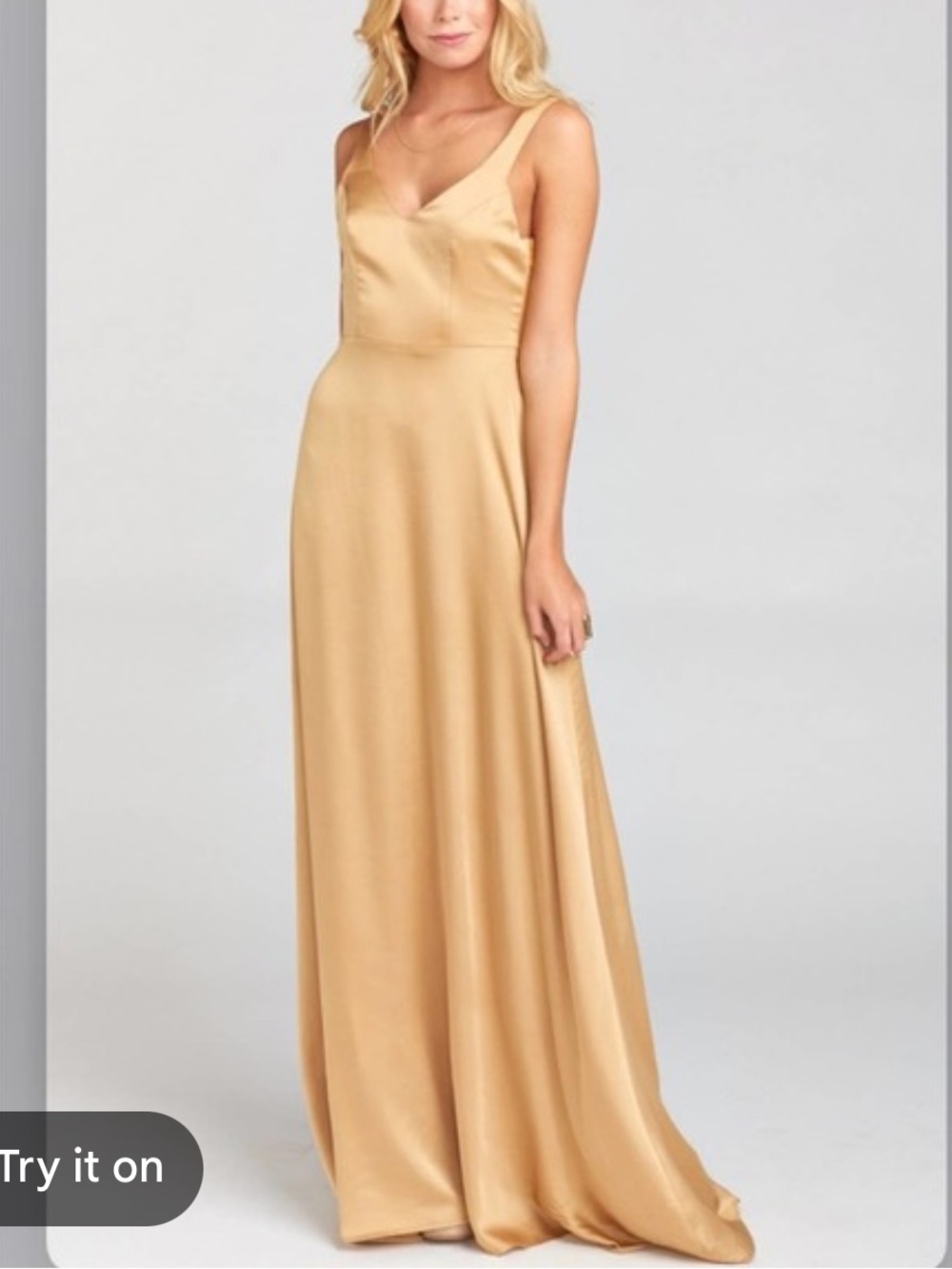 Women's Show Me Your MuMu V-Neck Maxi Dress in Mustard